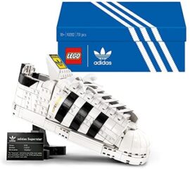 LEGO 10282 Ensemble Chaussure Adidas Originals Superstar, Cadeau pour Adultes, Set de Construction à Exposer