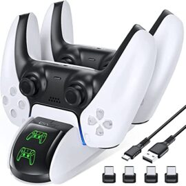 OIVO Chargeur Manette PS5, Chargeur PS5 pour Playstation 5, Support Manette PS5 avec Indicateur LED pour Manette PS5, Chargeur Dualsense ps5 pour Sony Playstation 5 Manette OIVO Chargeur Manette PS5, Chargeur PS5 pour Playstation 5, Support Manette PS5 avec Indicateur LED pour Manette PS5, Chargeur Dualsense ps5 pour Sony Playstation 5 Manette