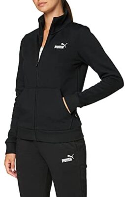 Puma ESS Track Jacket FL Sweat-Shirts Femme, Noir (Cotton Black), FR : L (Taille Fabricant : L)