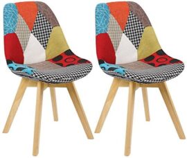 WOLTU BH29mf-2 Chaises Salle à Manger Lot de 2 en Lin,Chaise de Cuisine en Bois,Multicolore WOLTU BH29mf-2 Chaises Salle à Manger Lot de 2 en Lin,Chaise de Cuisine en Bois,Multicolore