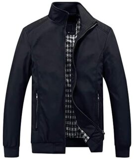 YOUTHUP Blouson Hommes Léger été Vestes Casual Coupe-Vent Transition Bomber Blouson