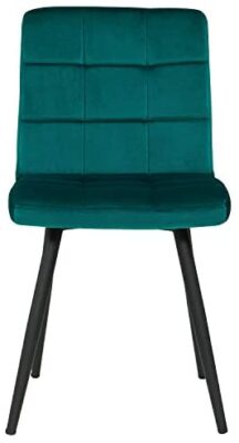 DUHOME Chaise Salle à Manger en Tissu (Velours) sélection de Couleur Chaise rembourrée Design Retro avec Pieds en métal 8043B, Couleur:Vert Bleu, matière:Velours DUHOME Chaise Salle à Manger en Tissu (Velours) sélection de Couleur Chaise rembourrée Design Retro avec Pieds en métal 8043B, Couleur:Vert Bleu, matière:Velours 3