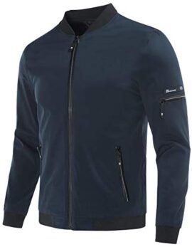 YOUTHUP Blouson Homme Léger Veste Imperméable Printemps été Décontracté Jacket de Couleur Unie Col Montant YOUTHUP Blouson Homme Léger Veste Imperméable Printemps été Décontracté Jacket de Couleur Unie Col Montant 2