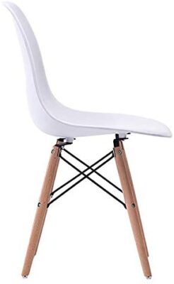 Lot de 6 chaises de salle à manger scandinaves avec pieds en bois massif pour salle à manger, cuisine, salon, meubles de maison (blanc 6) Lot de 6 chaises de salle à manger scandinaves avec pieds en bois massif pour salle à manger, cuisine, salon, meubles de maison (blanc 6) 3