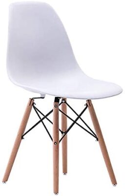 Lot de 6 chaises de salle à manger scandinaves avec pieds en bois massif pour salle à manger, cuisine, salon, meubles de maison (blanc 6) Lot de 6 chaises de salle à manger scandinaves avec pieds en bois massif pour salle à manger, cuisine, salon, meubles de maison (blanc 6) 2