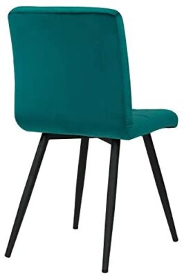 DUHOME Chaise Salle à Manger en Tissu (Velours) sélection de Couleur Chaise rembourrée Design Retro avec Pieds en métal 8043B, Couleur:Vert Bleu, matière:Velours DUHOME Chaise Salle à Manger en Tissu (Velours) sélection de Couleur Chaise rembourrée Design Retro avec Pieds en métal 8043B, Couleur:Vert Bleu, matière:Velours 5