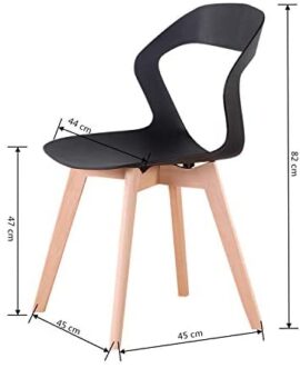 Herbalady Un lot de 4 ou 6 chaises, design simple avec dossier ouvert. Utilisé dans la salle à manger, le salon, la chambre, etc. 2 styles et plusieurs couleurs sont disponibles. (noir, 6) Herbalady Un lot de 4 ou 6 chaises, design simple avec dossier ouvert. Utilisé dans la salle à manger, le salon, la chambre, etc. 2 styles et plusieurs couleurs sont disponibles. (noir, 6) 6