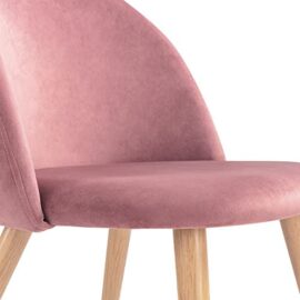 Mc Haus SOFI – Lot de 2 chaises salle à manger siège rembourré en velours couleur bordeaux salon style scandinave et pieds en métal à effet bois 49x46x77cm Mc Haus SOFI – Lot de 2 chaises salle à manger siège rembourré en velours couleur bordeaux salon style scandinave et pieds en métal à effet bois 49x46x77cm 4