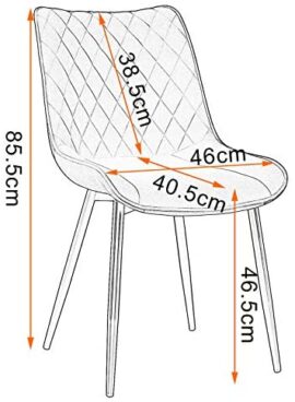 WOLTU 4 Chaises de Salle à Manger en Velours et métal,Chaises de Salon Chaises de Cuisine Gris Foncé BH209dgr-4 WOLTU 4 Chaises de Salle à Manger en Velours et métal,Chaises de Salon Chaises de Cuisine Gris Foncé BH209dgr-4 2