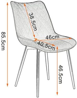 WOLTU Lot de 6 Chaises de Salle à Manger Chaises de Repas rembourrée en Velours piétement en métal,Chaise de Salon Gris Clair BH209hgr-6 WOLTU Lot de 6 Chaises de Salle à Manger Chaises de Repas rembourrée en Velours piétement en métal,Chaise de Salon Gris Clair BH209hgr-6 2