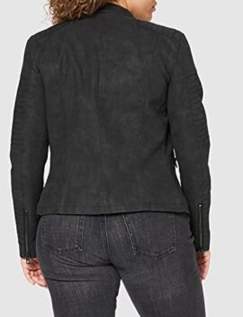 Only Onlava Faux Leather Biker Otw Noos, Carmakoma en Similicuir, Veste Femme, Gris (Black), 42 FR (40 EU) Only Onlava Faux Leather Biker Otw Noos, Carmakoma en Similicuir, Veste Femme, Gris (Black), 42 FR (40 EU) 5