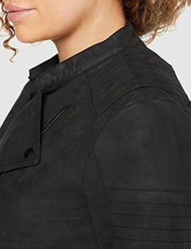 Only Onlava Faux Leather Biker Otw Noos, Carmakoma en Similicuir, Veste Femme, Gris (Black), 42 FR (40 EU) Only Onlava Faux Leather Biker Otw Noos, Carmakoma en Similicuir, Veste Femme, Gris (Black), 42 FR (40 EU) 6