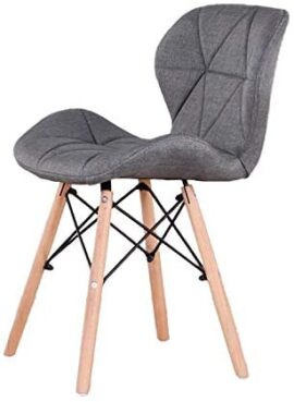 Lot de 4 chaises de salle à manger de style rétro en tissu de lin avec dossier doux et assise rembourrée Lot de 4 chaises de salle à manger de style rétro en tissu de lin avec dossier doux et assise rembourrée 7