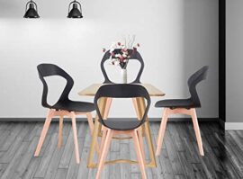 Herbalady Un lot de 4 ou 6 chaises, design simple avec dossier ouvert. Utilisé dans la salle à manger, le salon, la chambre, etc. 2 styles et plusieurs couleurs sont disponibles. (noir, 6) Herbalady Un lot de 4 ou 6 chaises, design simple avec dossier ouvert. Utilisé dans la salle à manger, le salon, la chambre, etc. 2 styles et plusieurs couleurs sont disponibles. (noir, 6) 8