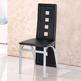 Chaises de Salle à Manger élégantes Lot de 6, Chaise Salle Manger avec Dossier de 58,5 cm de Hauteur, Chaise de Salon en Cuir PVC pour Cuisine, Salle à Manger, Jardin (6, Noir) Chaises de Salle à Manger élégantes Lot de 6, Chaise Salle Manger avec Dossier de 58,5 cm de Hauteur, Chaise de Salon en Cuir PVC pour Cuisine, Salle à Manger, Jardin (6, Noir) 6