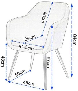 E-starain 1 Pièce Chaise de Salle à Manger Chaise de Cuisine Rétro Chaise de Salon Rembourrée en Velours,Pied en métal,Chaise avec Dossier et Accoudoirs,Noir E-starain 1 Pièce Chaise de Salle à Manger Chaise de Cuisine Rétro Chaise de Salon Rembourrée en Velours,Pied en métal,Chaise avec Dossier et Accoudoirs,Noir 9