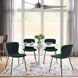 MEUBLE COSY Lot de 4 chaises de Salle à Manger Scandinave Fauteuil Salon en Velours Pied Métal, Vert, 53,5×46,7x77cm MEUBLE COSY Lot de 4 chaises de Salle à Manger Scandinave Fauteuil Salon en Velours Pied Métal, Vert, 53,5×46,7x77cm 3