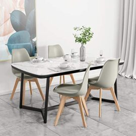 VADIM 4 xChaises Design Confortable Moderne, Chaise Salle a Manger Scandinave Rétro Pied en Bois, Chaise de Cuisine Contemporain Rembourré VADIM 4 xChaises Design Confortable Moderne, Chaise Salle a Manger Scandinave Rétro Pied en Bois, Chaise de Cuisine Contemporain Rembourré 5