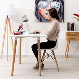 Chaise de salle à manger ou bureau avec pieds en bois, chaise ergonomique 54 x 46 x 82 cm Chaise de salle à manger ou bureau avec pieds en bois, chaise ergonomique 54 x 46 x 82 cm 6