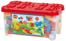 Jouets Ecoiffier -1389 - Coffre de rangement et briques à empiler Abrick – Jeu de construction pour enfants – 275 pièces – Dès 18 mois – Fabriqué en France