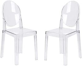 LAFII.T Lot de 2 chaises de Salle à Manger Ghost – Transparent – Style Ghost – Amovible et Non empilable – Transparent LAFII.T Lot de 2 chaises de Salle à Manger Ghost – Transparent – Style Ghost – Amovible et Non empilable – Transparent