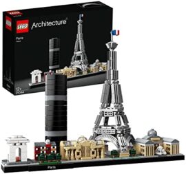 LEGO 21044 Architecture Paris Maquette à Construire avec Tour Eiffel, Collection Skyline, Décoration Maison, Idée de Cadeau