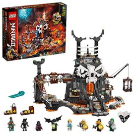 LEGO 71722 Ninjago Le Donjon du Sorcier au Crâne, Ensemble de Construction 2 en 1 et Jeu de société avec 8 Figurines