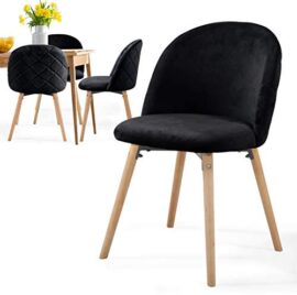 Miadomodo® Chaise de Salle à Manger en Velours - Lot de 2, 4, 6, 8, Pieds en Bois Hêtre, Style Moderne, Couleurs au Choix - Chaise Scandinave pour Salon, Chambre, Cuisine, Bureau