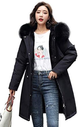 SG-TECH Manteau Femme Faux Fourrure Hiver Élégant Manches Longues Veste Épaissi Doudoune à Capuche Blouson à Manches Chic Veste