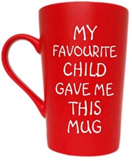 Tasse à café humoristique avec inscription « My Favourite Child Gave Me This », cadeau pour la fête des pères et la fête des mères, idée cadeau de la part de sa fille, son fils, 350,2 g