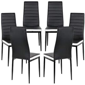 Vendeur pro Lot de 6 chaises Romane pour Salle à Manger, Chaises de Salle à Manger Moderne, 48 * 42 * 97 cm