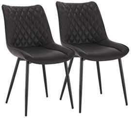 WOLTU BH210an-2 Chaises de Salle à Manger Lot de 2,Chaises de Cuisine Assise en Similicuir Pied en métal,Anthracite WOLTU BH210an-2 Chaises de Salle à Manger Lot de 2,Chaises de Cuisine Assise en Similicuir Pied en métal,Anthracite