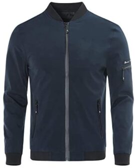 YOUTHUP Blouson Homme Léger Veste Imperméable Printemps été Décontracté Jacket de Couleur Unie Col Montant YOUTHUP Blouson Homme Léger Veste Imperméable Printemps été Décontracté Jacket de Couleur Unie Col Montant