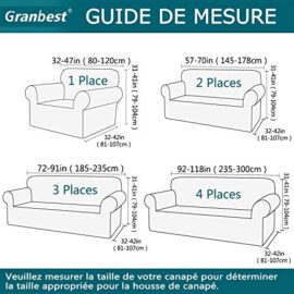 Granbest Housse de Canapé Epaisse 1 Pièce Housse Canapé Extensible 3 Places Antidérapante Dernière Revêtement de Canapé Protecteur de Meubles Tissu Spandex Jacquard (3 Places, Bleu Foncé) Granbest Housse de Canapé Epaisse 1 Pièce Housse Canapé Extensible 3 Places Antidérapante Dernière Revêtement de Canapé Protecteur de Meubles Tissu Spandex Jacquard (3 Places, Bleu Foncé) 6