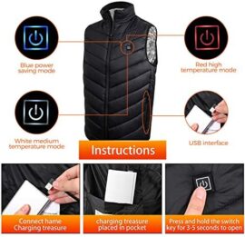 GREAHWD Gilet chauffant, veste chauffante légère et réglable pour hommes et femmes alimentée par USB, manteau chauffant pour les sports de plein air GREAHWD Gilet chauffant, veste chauffante légère et réglable pour hommes et femmes alimentée par USB, manteau chauffant pour les sports de plein air 3