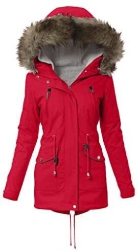 Femme Manteau Chaud Peluche Doublé Trench Veste à Capuche Hiver Pardessus Épais Femme Manteau Chaud Peluche Doublé Trench Veste à Capuche Hiver Pardessus Épais