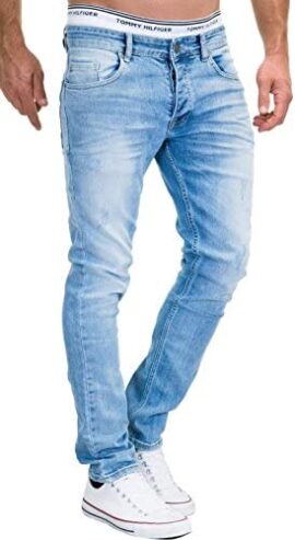 Merish Jeans Hommes Straight Fit Coutures épaisses Delavé Stone Denim Modell J9148 Merish Jeans Hommes Straight Fit Coutures épaisses Delavé Stone Denim Modell J9148