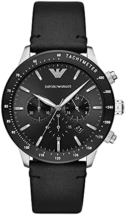 Montre Homme EMPORIO ARMANI en Cuir Noir