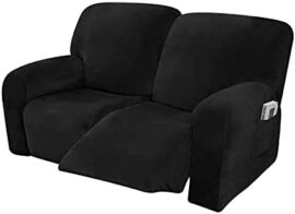 Unmbo Velours Canapé Relax Sofa Housse, Elastique Housse De Canapé pour 2 3 Place Fauteuil Relax Antidérapant Les Chats Et Les Chiens Protège Canapé Canapé Housse-Noir-2 Place(6pièces) Unmbo Velours Canapé Relax Sofa Housse, Elastique Housse De Canapé pour 2 3 Place Fauteuil Relax Antidérapant Les Chats Et Les Chiens Protège Canapé Canapé Housse-Noir-2 Place(6pièces)