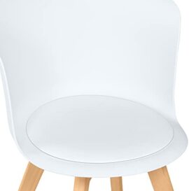 IDMarket – Lot de 6 chaises SOLENE Blanches pour Salle à Manger IDMarket – Lot de 6 chaises SOLENE Blanches pour Salle à Manger 6