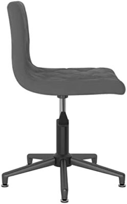 vidaXL Chaise pivotante de Salle à Manger Gris foncé Velours vidaXL Chaise pivotante de Salle à Manger Gris foncé Velours 3