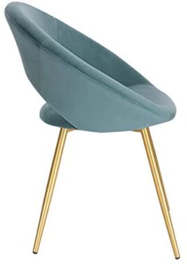 WOLTU Chaises de Salle à Manger Lot de 4 rembourrées en Velours,Chaise de Salle de séjour Turquoise BH230ts-4 WOLTU Chaises de Salle à Manger Lot de 4 rembourrées en Velours,Chaise de Salle de séjour Turquoise BH230ts-4 3