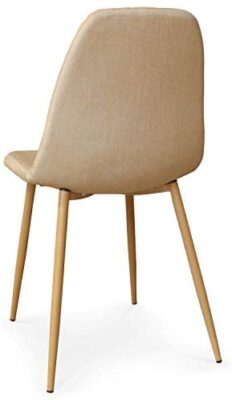 Menzzo Lot de 4 chaises scandinaves Gao Tissu Beige, 87x40x57 cm Menzzo Lot de 4 chaises scandinaves Gao Tissu Beige, 87x40x57 cm 4