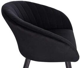 WOLTU 1 pièce Chaise de Salle à Manger rembourrée en Velours Pieds en métal,Chaise de réception Couleur Noir BH244sz-1 WOLTU 1 pièce Chaise de Salle à Manger rembourrée en Velours Pieds en métal,Chaise de réception Couleur Noir BH244sz-1 8