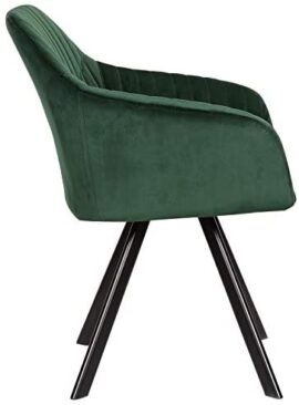 WOLTU 1 X Chaise de Salon Chaise de Salle à Manger Fait de Velours et métal,Vert BH150gn-1 WOLTU 1 X Chaise de Salon Chaise de Salle à Manger Fait de Velours et métal,Vert BH150gn-1 5