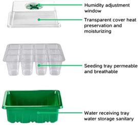 6 Pièces 12 Trous Bac à Semis,Plateau de Semis Hydratant,Mini Serre Plateaux de Germination des Plantes,Plateaux de semis Kit de démarrage,pour La Maison De Jardin De Serre Chaude (Vert) 6 Pièces 12 Trous Bac à Semis,Plateau de Semis Hydratant,Mini Serre Plateaux de Germination des Plantes,Plateaux de semis Kit de démarrage,pour La Maison De Jardin De Serre Chaude (Vert) 4