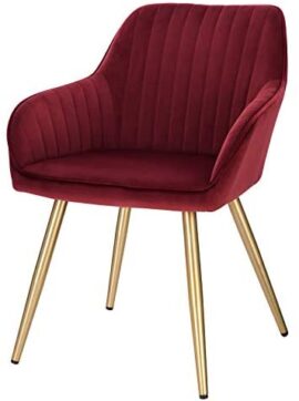 Lestarain Chaise de Salle à Manger(1 pièce) avec Dossier et Accoudoir,Chaise de Cuisine Moderne Fauteuil Scandinave Assise en Velours et Pieds en Métal,Bordeaux Lestarain Chaise de Salle à Manger(1 pièce) avec Dossier et Accoudoir,Chaise de Cuisine Moderne Fauteuil Scandinave Assise en Velours et Pieds en Métal,Bordeaux 8