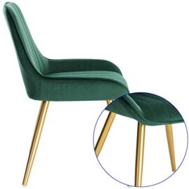 Lestarain Chaises de Salle à Manger Lot de 4 avec Dossier,Chaise de Cuisine Chaise de Salon Fauteuil Chaise Velours avec Pieds en Métal,Vert foncé Lestarain Chaises de Salle à Manger Lot de 4 avec Dossier,Chaise de Cuisine Chaise de Salon Fauteuil Chaise Velours avec Pieds en Métal,Vert foncé 5