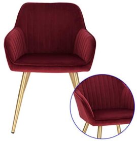 Lestarain Chaise de Salle à Manger(1 pièce) avec Dossier et Accoudoir,Chaise de Cuisine Moderne Fauteuil Scandinave Assise en Velours et Pieds en Métal,Bordeaux Lestarain Chaise de Salle à Manger(1 pièce) avec Dossier et Accoudoir,Chaise de Cuisine Moderne Fauteuil Scandinave Assise en Velours et Pieds en Métal,Bordeaux 6