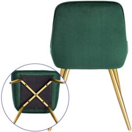 Lestarain Chaises de Salle à Manger Lot de 4 avec Dossier,Chaise de Cuisine Chaise de Salon Fauteuil Chaise Velours avec Pieds en Métal,Vert foncé Lestarain Chaises de Salle à Manger Lot de 4 avec Dossier,Chaise de Cuisine Chaise de Salon Fauteuil Chaise Velours avec Pieds en Métal,Vert foncé 6